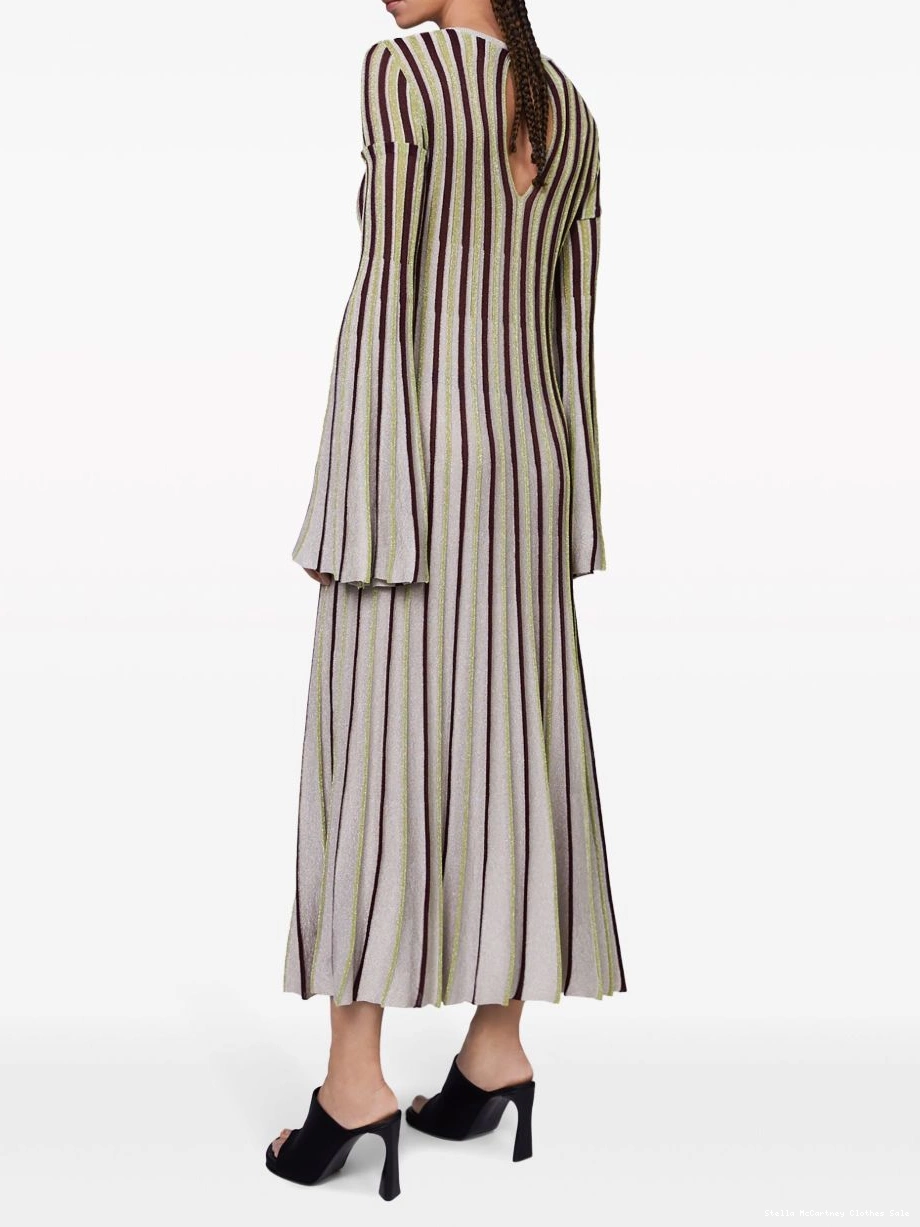 Affordable Women lurex-detail striped Stella McCartney dress maxi 0817